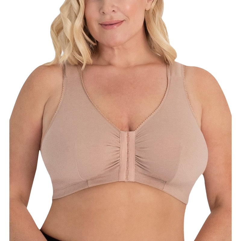 Leading Lady Meryl Cotton Front Closure Bra (110) – Warm Taupe