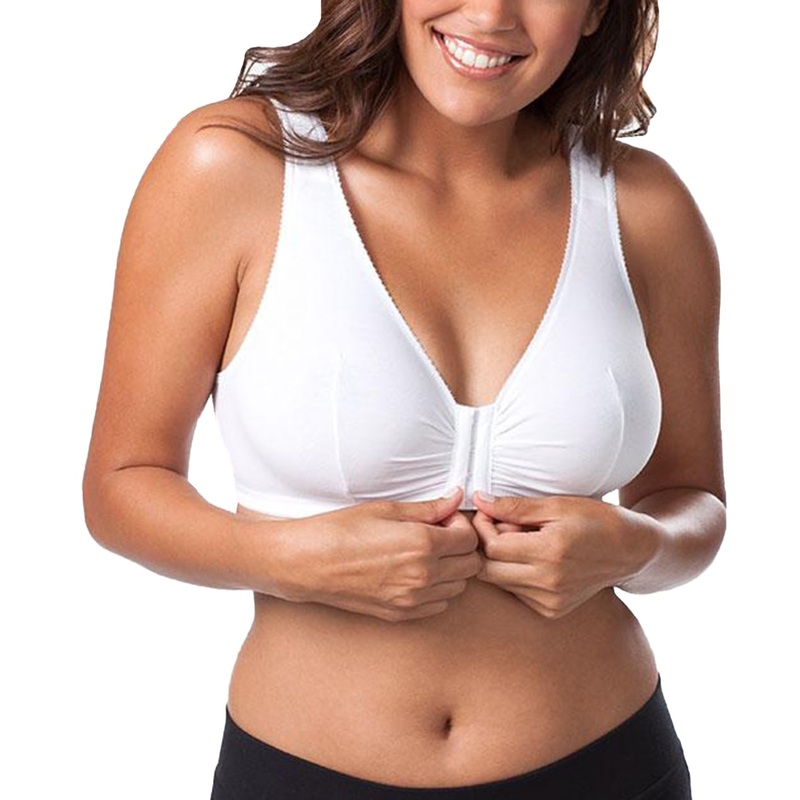 Leading Lady Meryl Cotton Front Closure Bra (110) – White
