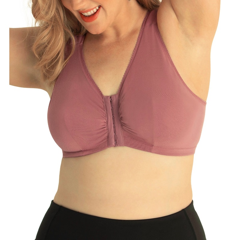 Leading Lady Meryl Cotton Front Closure Bra (110) – Wistful Mauve