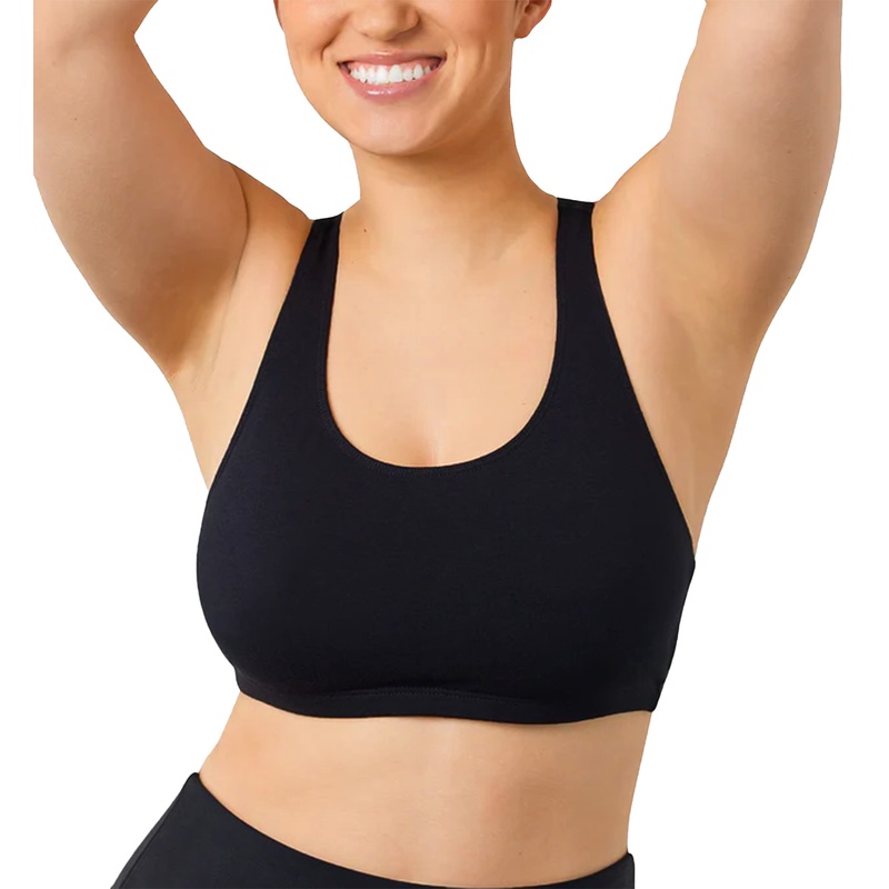 Leading Lady Serena Wirefree Racerback Sports Bra (514) – Black