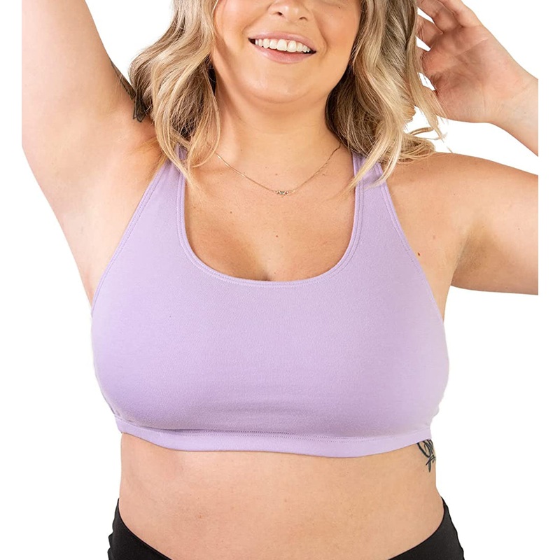 Leading Lady Serena Wirefree Racerback Sports Bra (514) – Lavender