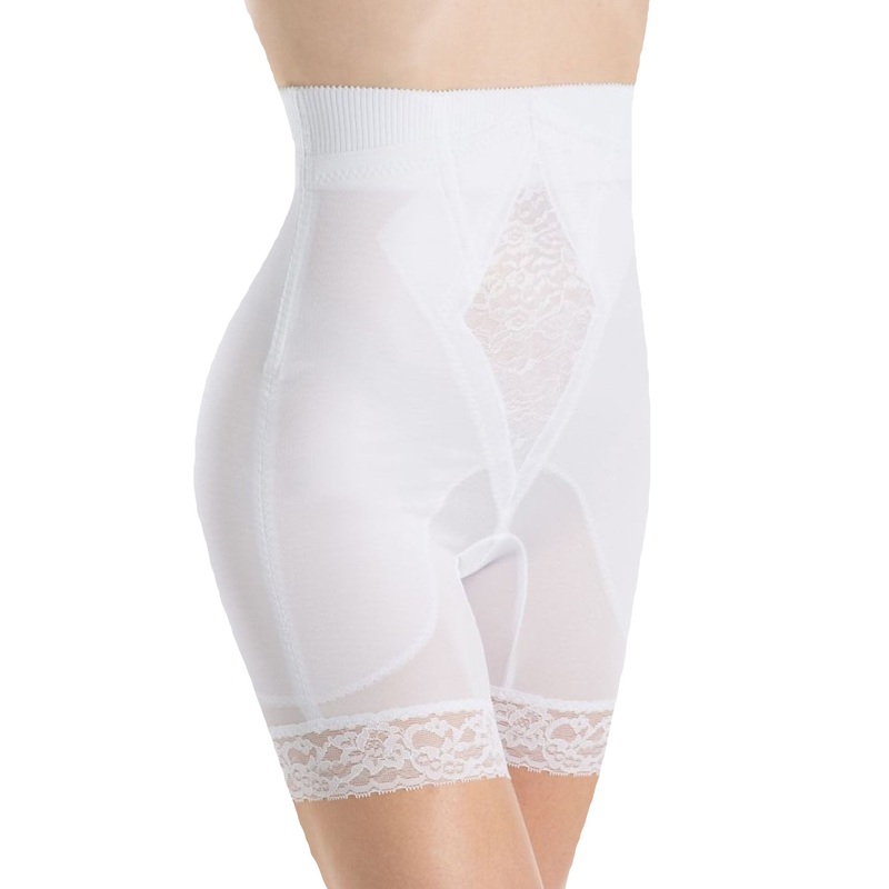 Rago Medium Control High Waist Long Leg Shaper (6206) – White