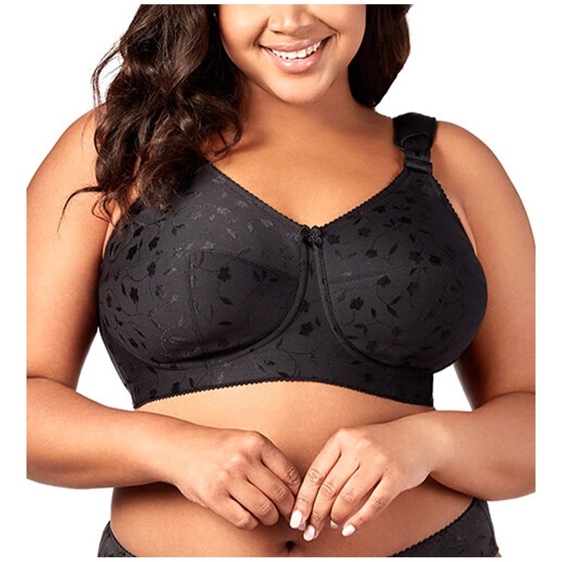 Elila Sidney Jacquard Full Support Softcup Bra (1305) – Black