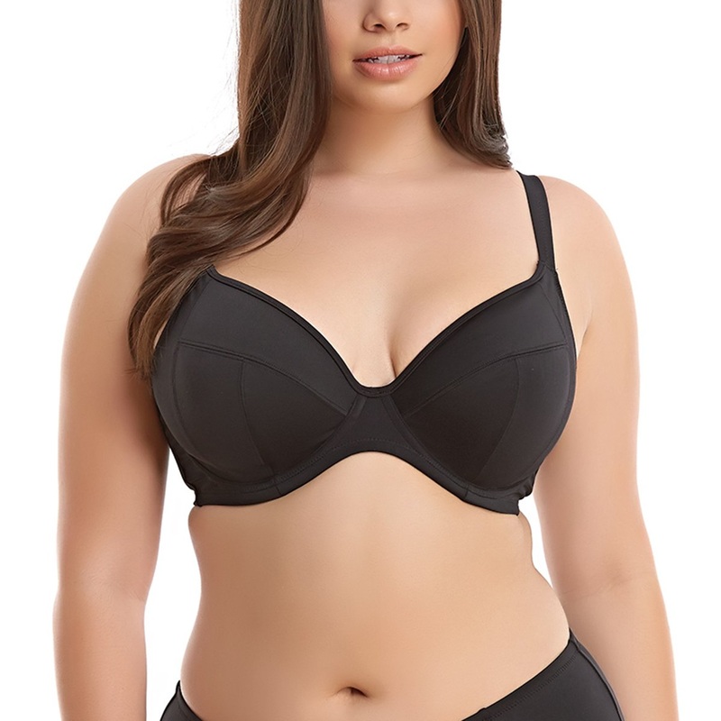 Elomi Essentials Underwire Plunge Swim Bra (ES7504) – Black