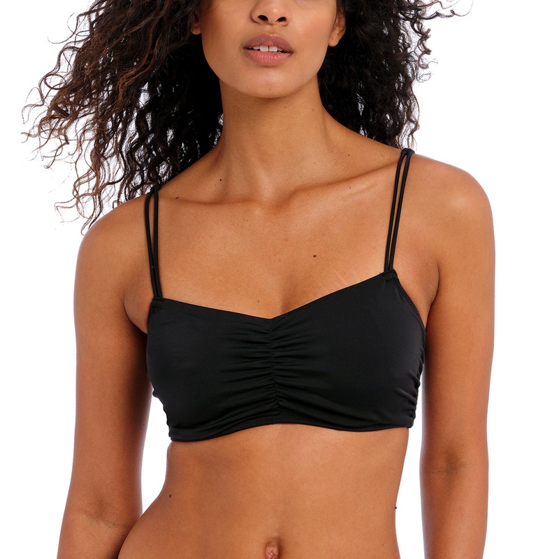 Freya Jewel Cove Convertible Underwire Bralette Bikini Top (7239) – Plain Black