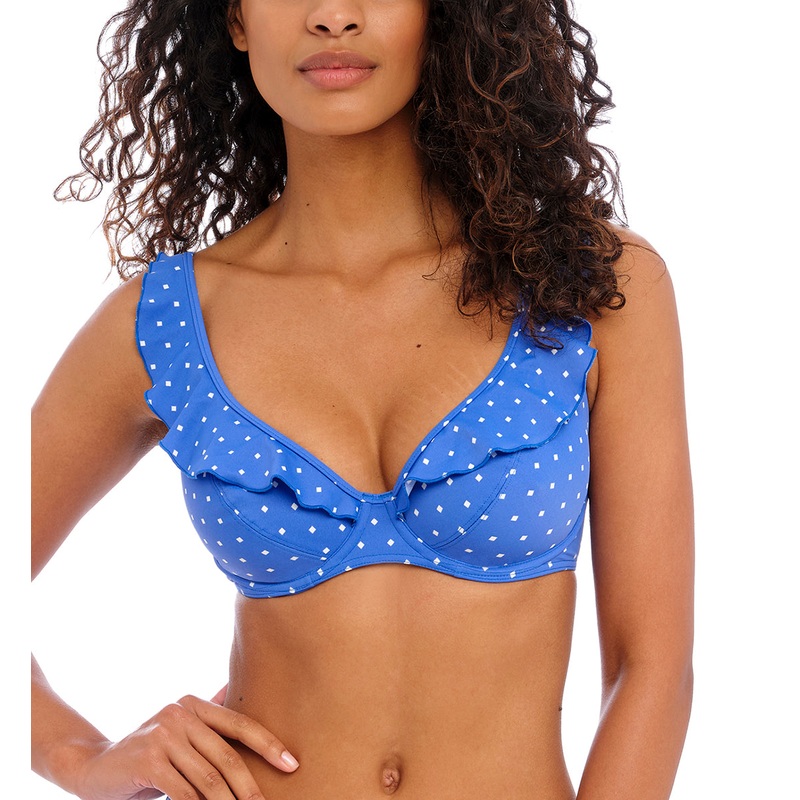 Freya Jewel Cove High Apex Underwire Bikini Top with J Hook (7230) – Azure