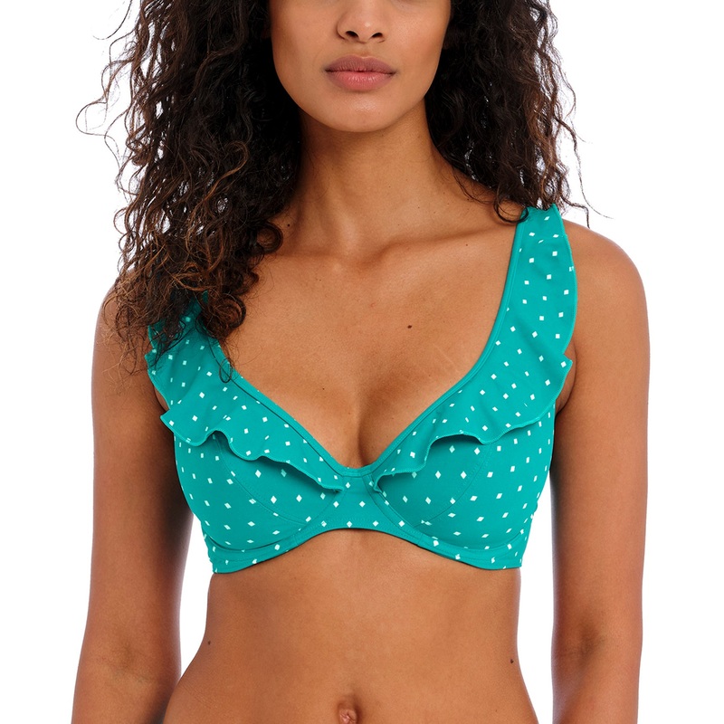 Freya Jewel Cove High Apex Underwire Bikini Top with J Hook (7230) – Marine