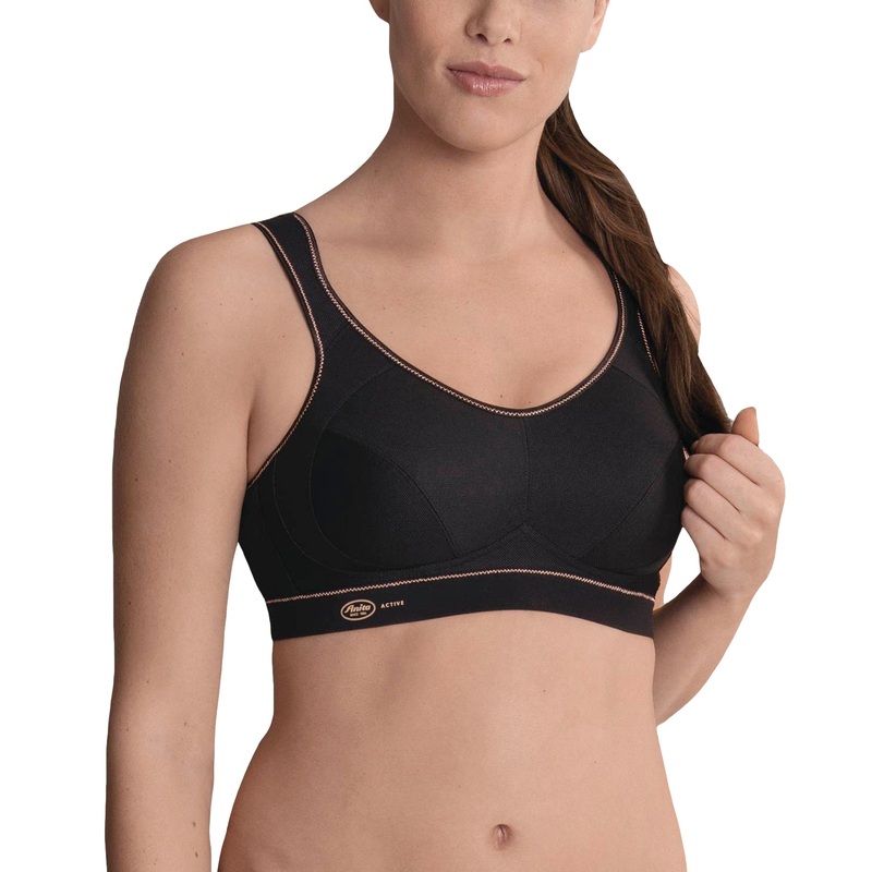 Anita Extreme Control Wireless Sports Bra (5527) – Black/Gold