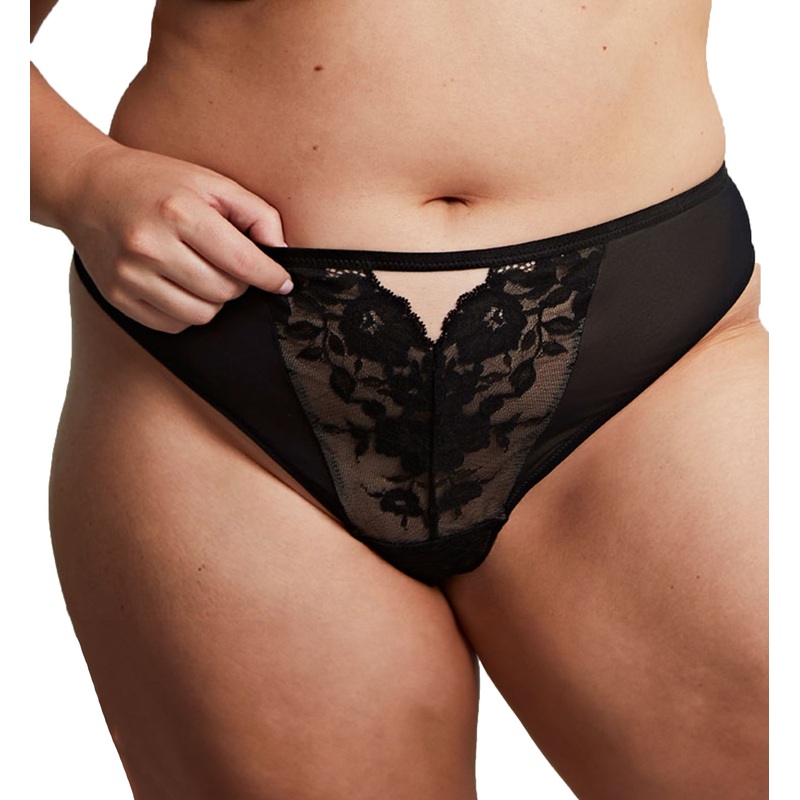 Sculptresse by Panache Josephine High Cut Thong (10859) – Black/Latte
