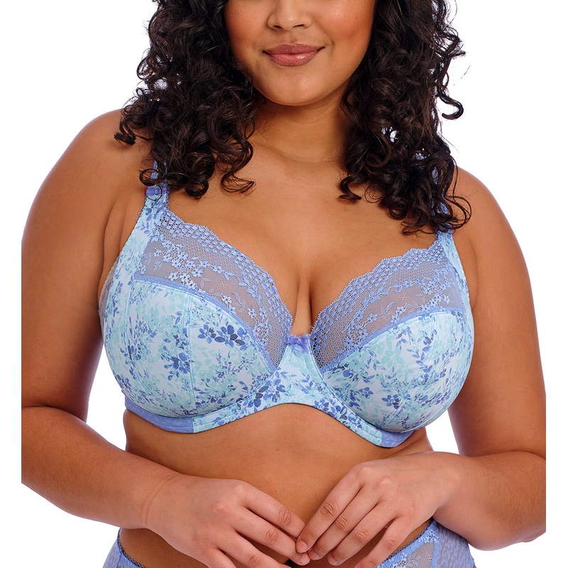 Elomi Lucie Banded Stretch Lace Plunge Underwire Bra (4490) – Cornflower