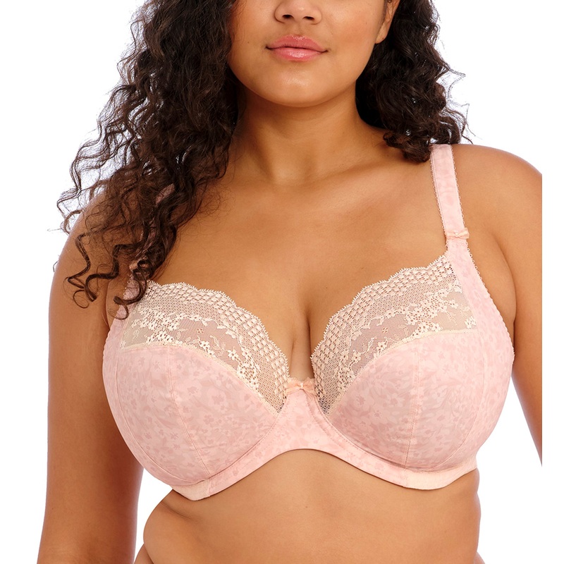Elomi Lucie Banded Stretch Lace Plunge Underwire Bra (4490) – Pale Blush