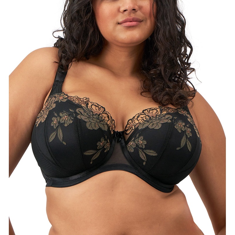 Elomi Teagan Padded Half Cup Underwire Bra (302615) – Black/Almond
