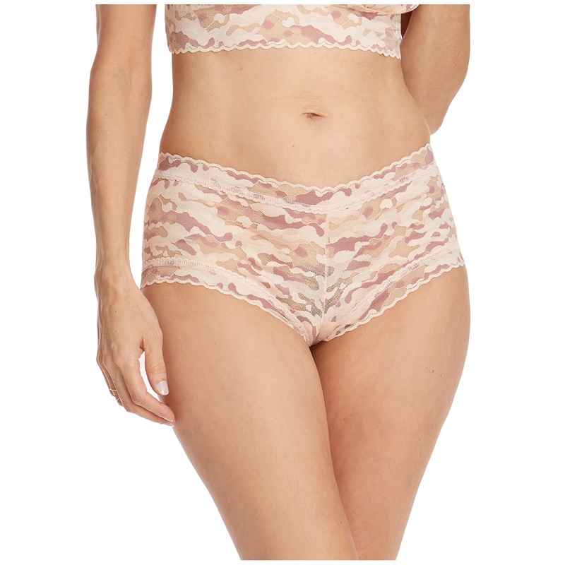 Hanky Panky Camo Lace Boyshort (4J1284P) – Vanilla/Desert Rose