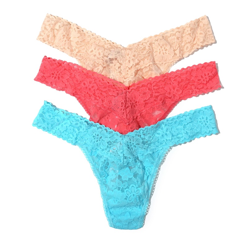 Hanky Panky 3-PACK Daily Lace Original Rise Thong (7711013VPK) – Summer Solstice