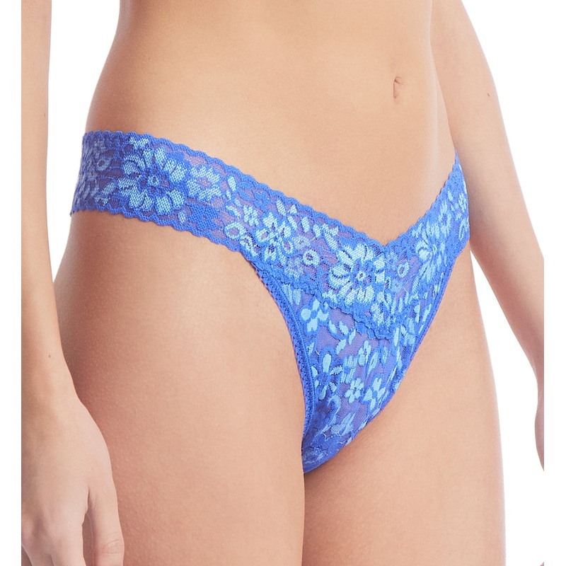 Hanky Panky Daily Lace Cross-Dye Original Rise Thong (791104) – Blueberries/Butterfly