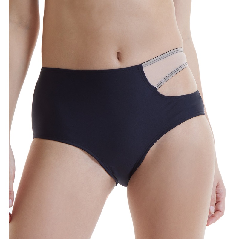 Hanky Panky X Prabal Gurung Cut-Out High Cut Brief (7C2466) – Nude/Black