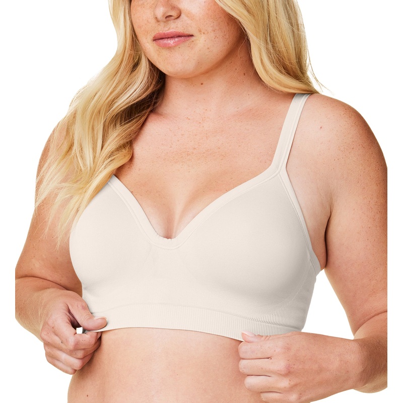 BRAVADO! DESIGNS Everyday Muse Plunge FULL CUP Wire-Free Bra (11012VFC) – Antique White
