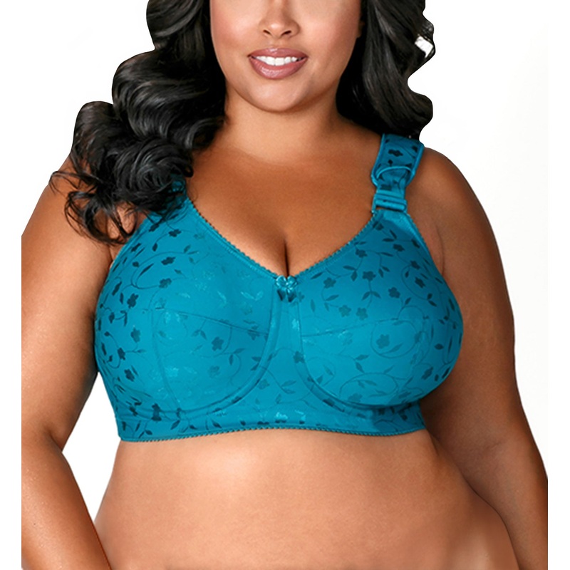 Elila Sidney Jacquard Full Support Softcup Bra (1305) – Emerald Green