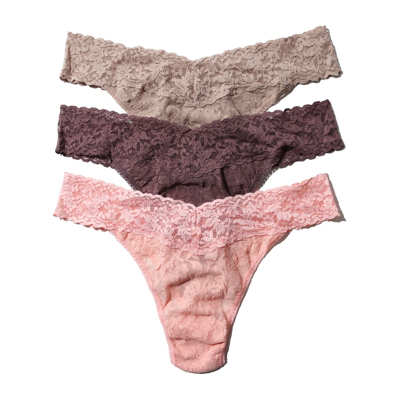 Hanky Panky 3-PACK Signature Lace Original Rise Thong PLUS (48113XPK) – Still Life