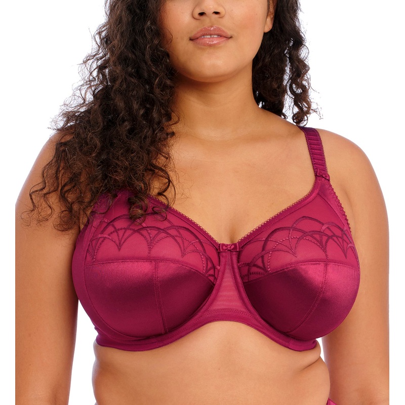 Elomi Cate Embroidered Full Cup Banded Underwire Bra (4030) – Berry