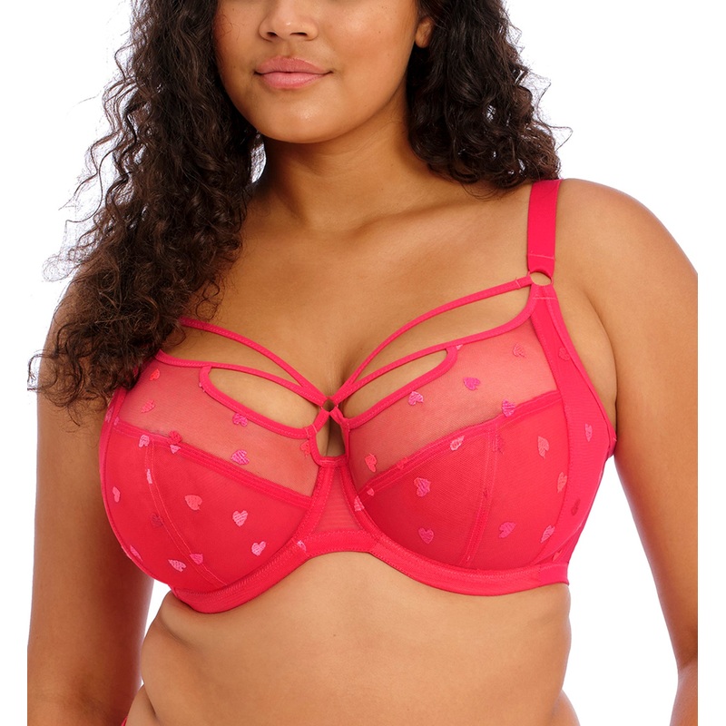 Elomi Sachi Strappy Plunge Underwire Bra (4353) – Red Confetti