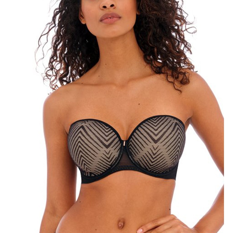 Freya Tailored Strapless Molded Underwire Bra (401109) – Black