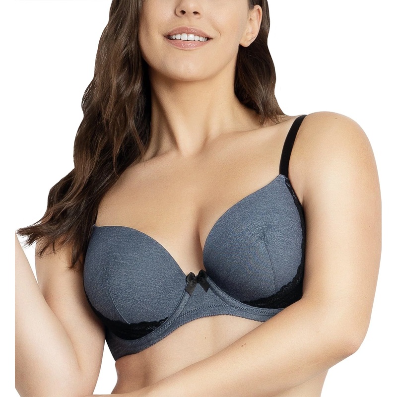 Parfait Casey Molded Plunge Underwire Bra (28012) – Dark Blue Denim