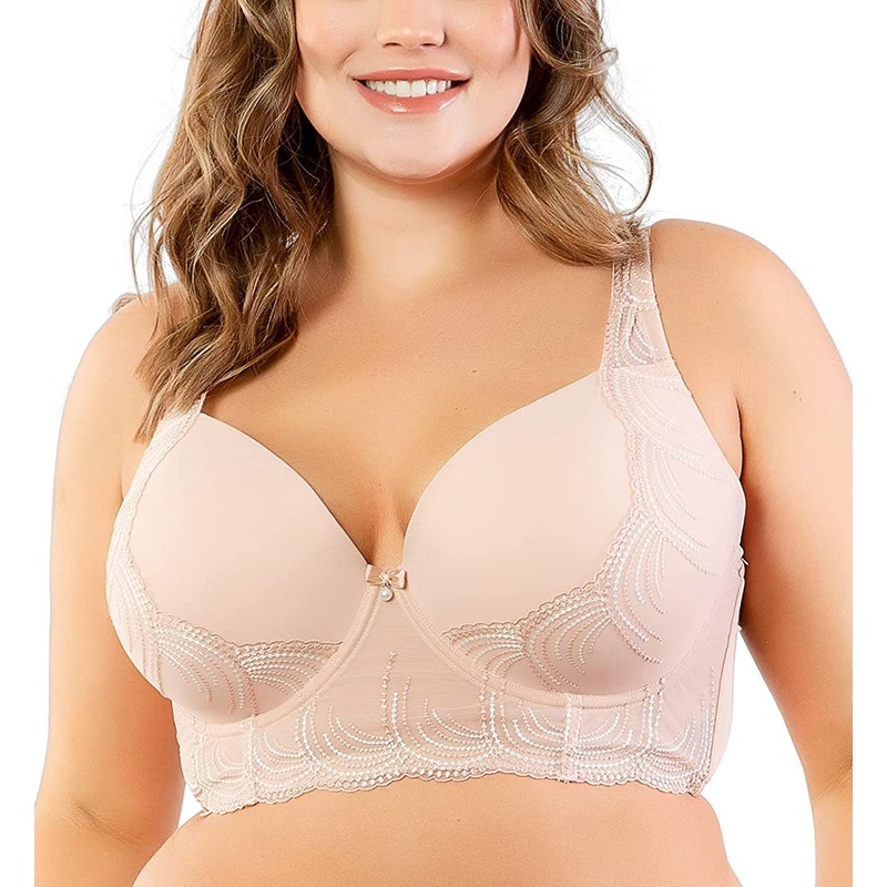 Parfait Pearl Longline Plunge Underwire Bra (P6091) – Cameo Rose