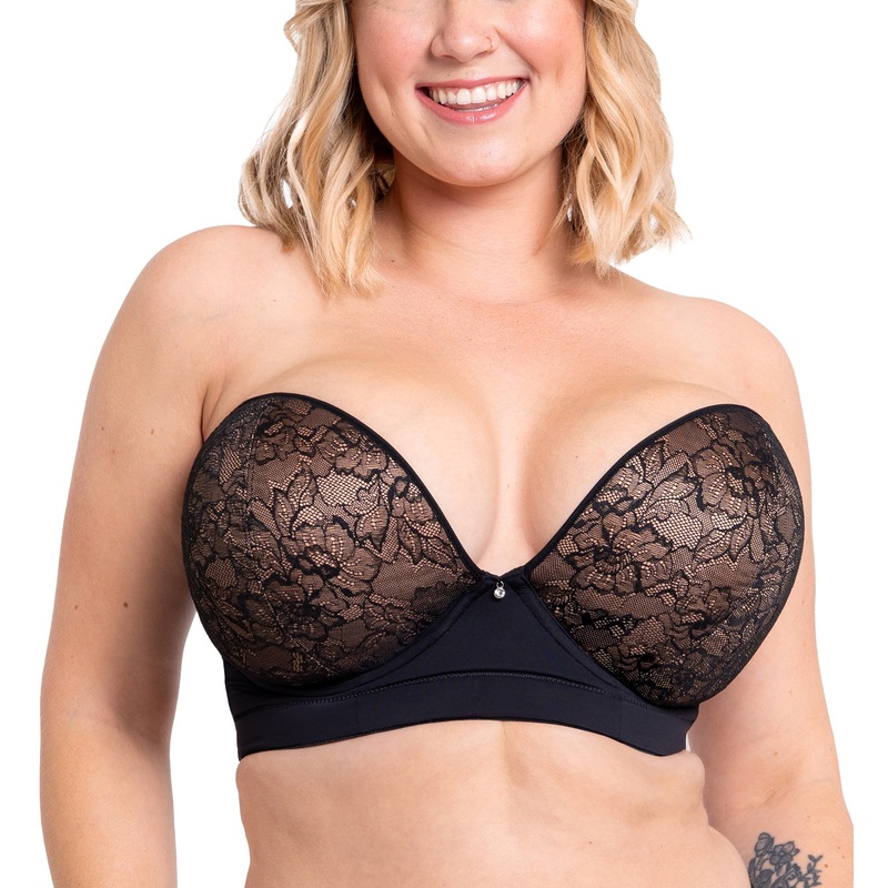 Curvy Kate Hey Girls SuperPlunge Strapless Bra (CK071108) – Black/Latte
