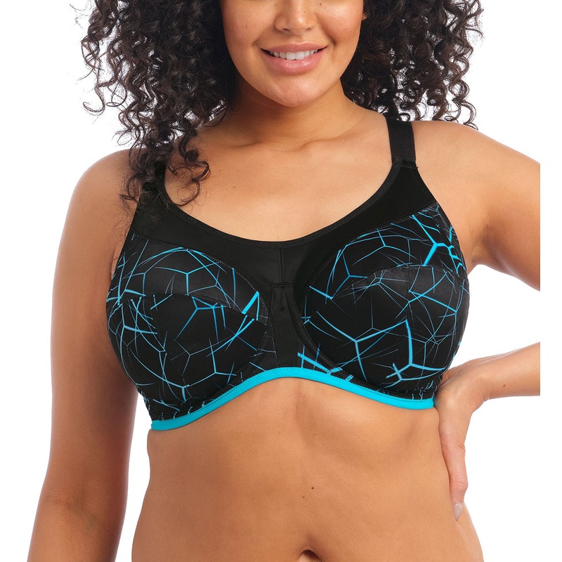 Elomi Energise J-Hook Underwire Sports Bra (8042) – Blue Lightning