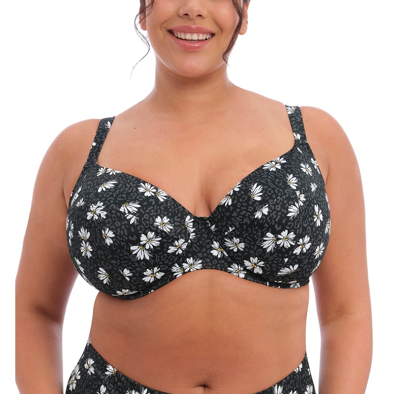 Elomi Plain Sailing Plunge Underwire Bikini Top (ES7274) – Black Daisy