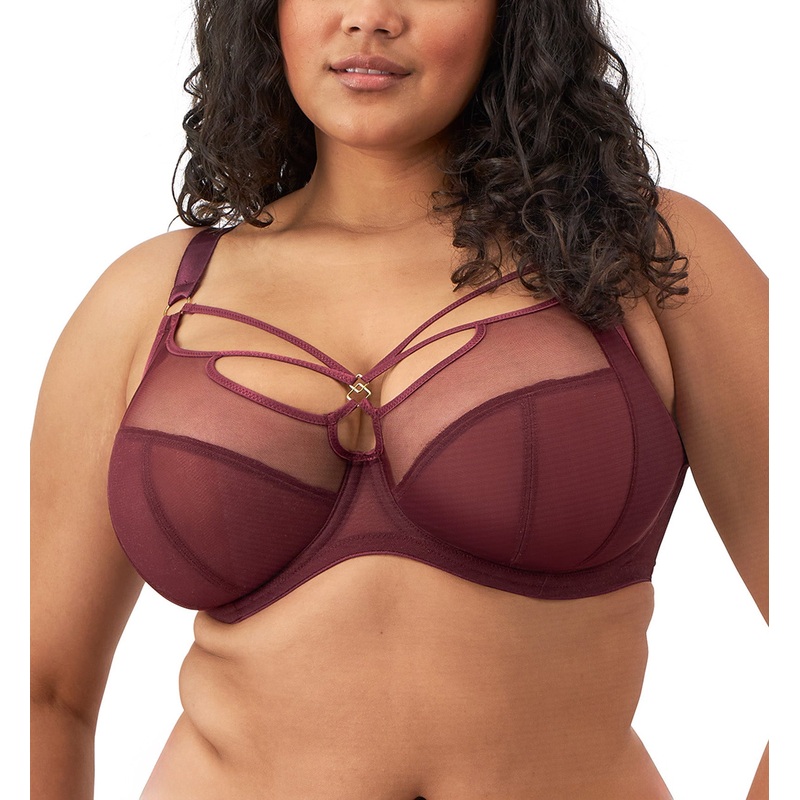 Elomi Sachi Banded Plunge Underwire Bra (4350) – Cabernet
