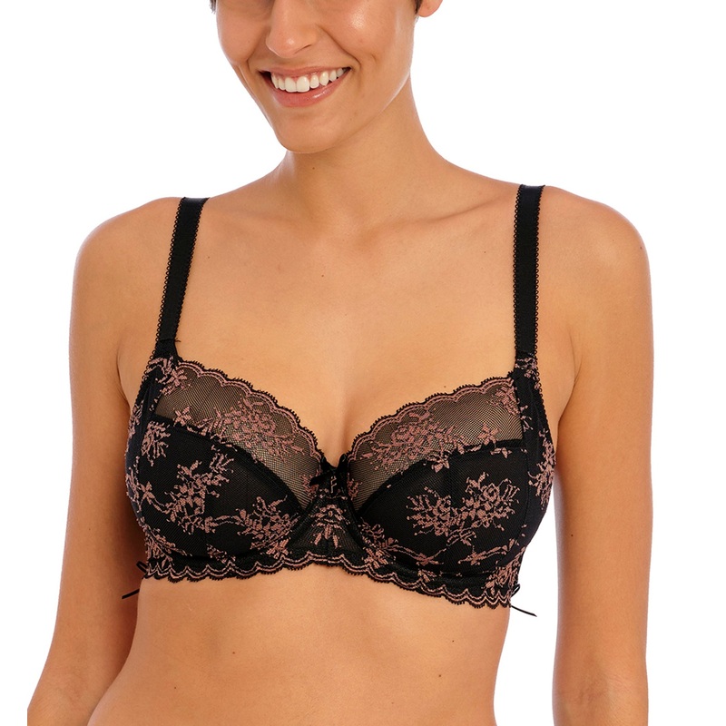Freya Offbeat Decadence Side Support Underwire Bra (402501) – Black