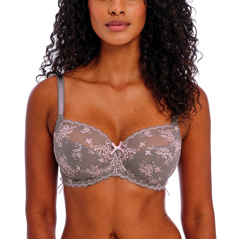 Freya Offbeat Decadence Side Support Underwire Bra (402501) – Grey/Pink