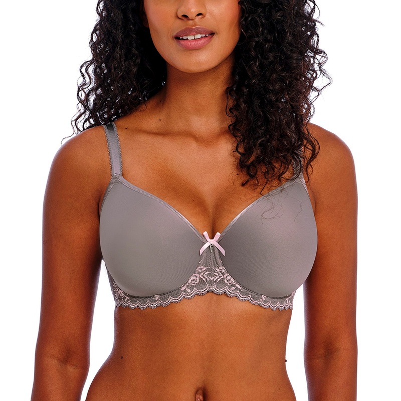 Freya Offbeat Decadence Spacer Molded Underwire Bra (402510) – Grey/Pink