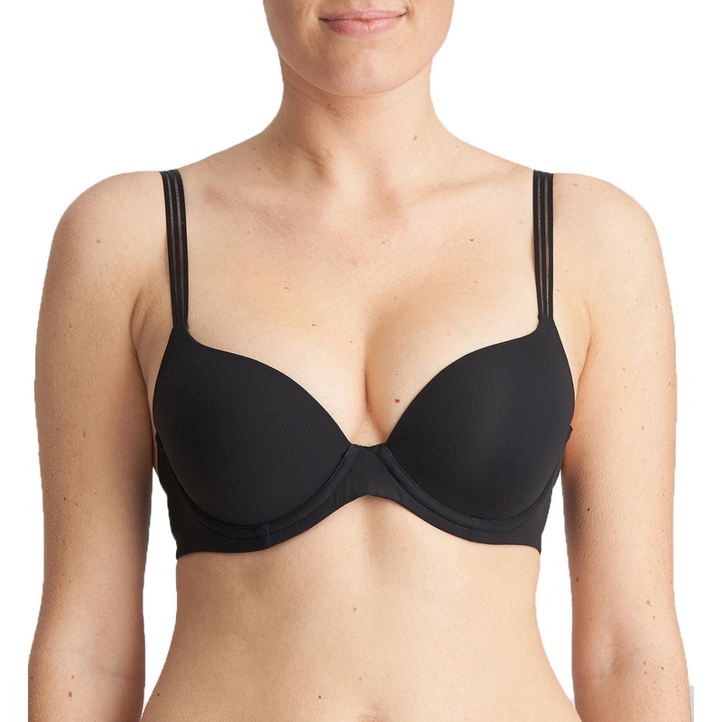 Marie Jo Louie Push Up Padded Plunge Underwire Bra (0122097) – Black