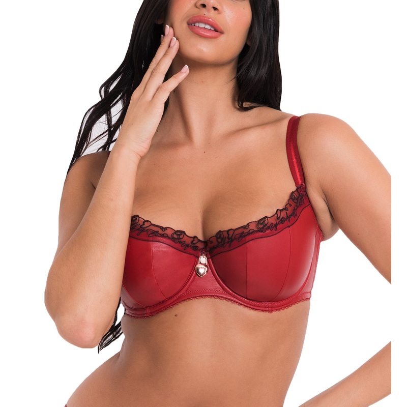 Scantilly by Curvy Kate Key to My Heart Padded Half Cup Underwire Bra (ST034105) – Rouge