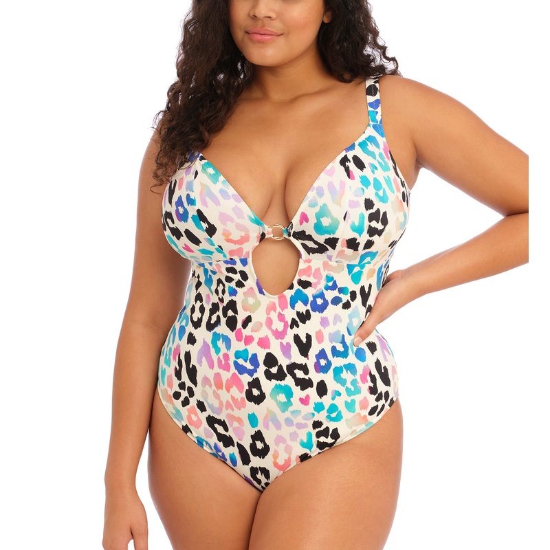 Elomi Party Bay Super Plunge Non Wire One Piece Swimsuit (ES801444) – Multi