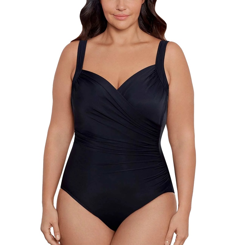 Miraclesuit Sanibel Plus Size Underwire One Piece Swimsuit (6518963W) – Black