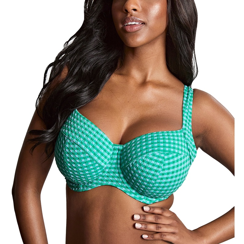 Panache Olivia Full Cup Underwire Bikini Top (SW1722) – Green Gingham