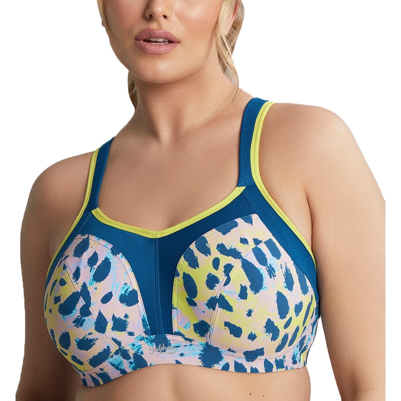 Sculptresse by Panache Activate Non-padded Underwire Sports Bra (9441) – Lime Animal