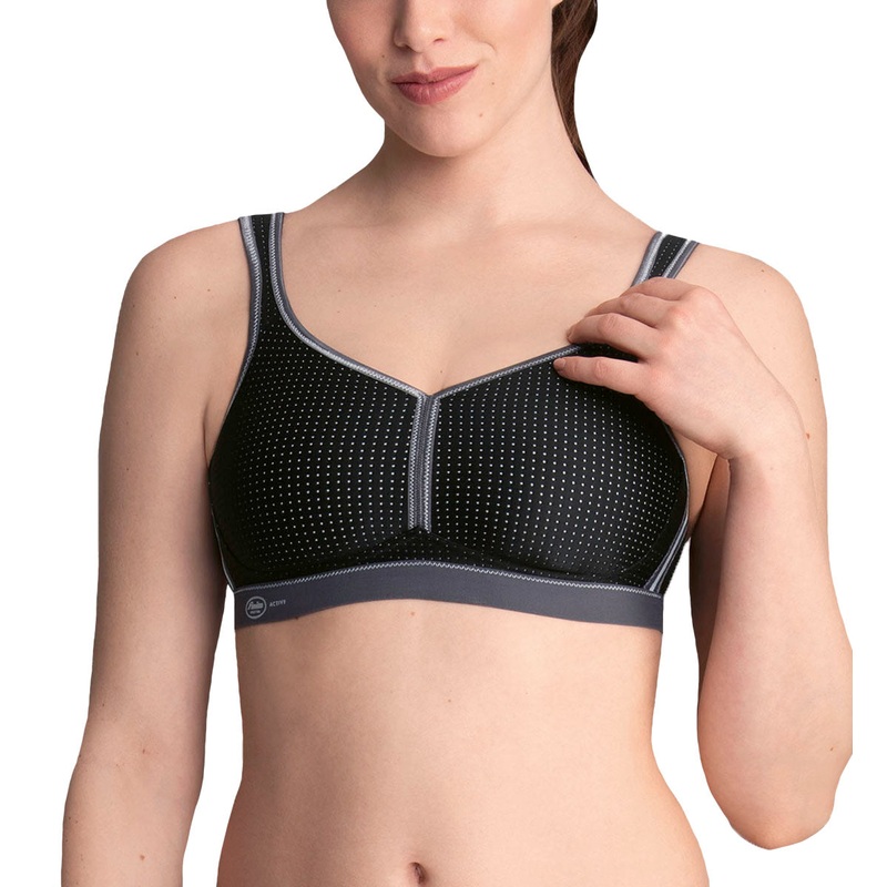 Anita Performance Mesh Max Support Softcup Sports Bra (5566) – Black/Anthracite