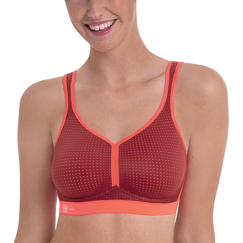 Anita Performance Mesh Max Support Softcup Sports Bra (5566) – Fire/Coral
