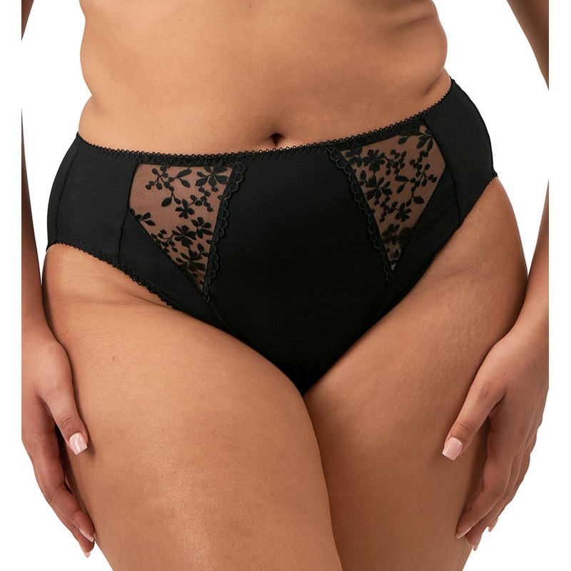 Elomi Zarla High Leg Brief Panty (302553) – Black