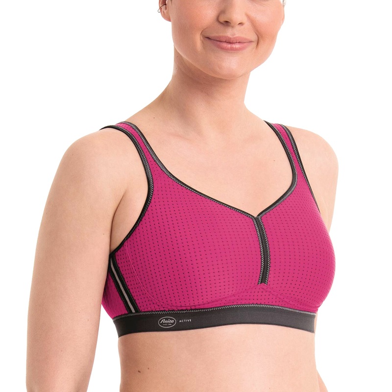 Anita Performance Mesh Max Support Softcup Sports Bra (5566) – Pink/Anthracite
