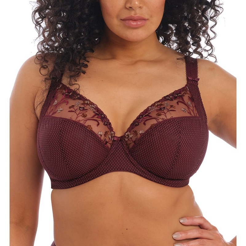 Elomi Charley Banded Plunge Underwire Bra (4380) – Aubergine