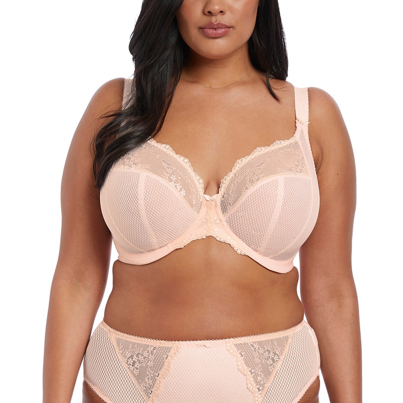 Elomi Charley Banded Stretch Lace Plunge Underwire Bra (4382) – Ballet Pink