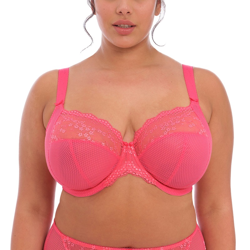 Elomi Charley Banded Stretch Lace Plunge Underwire Bra (4382) – Honeysuckle