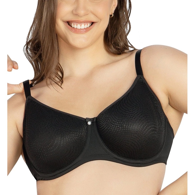 Parfait Pearl Seamless Minimizer Underwire Bra (P60921) – Black