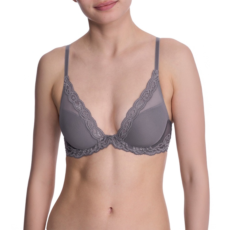 Natori Feathers Contour Plunge Underwire Bra (730023) – Nickel